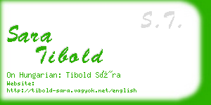 sara tibold business card